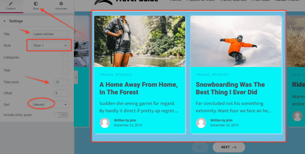 How to Add a Post Slider in Your Site's Front Page Using Elementor